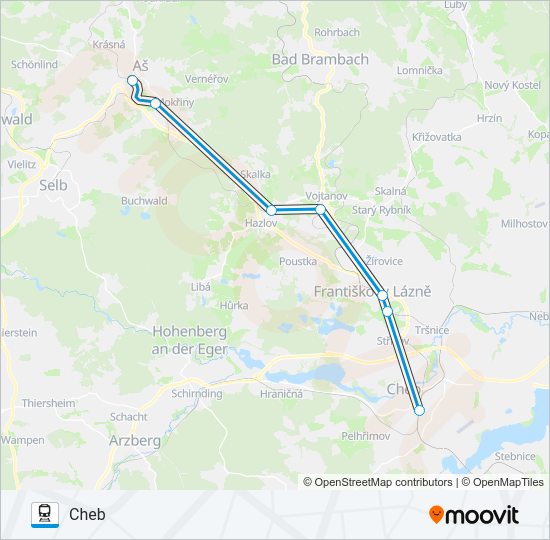 Поезд OS 17211: карта маршрута