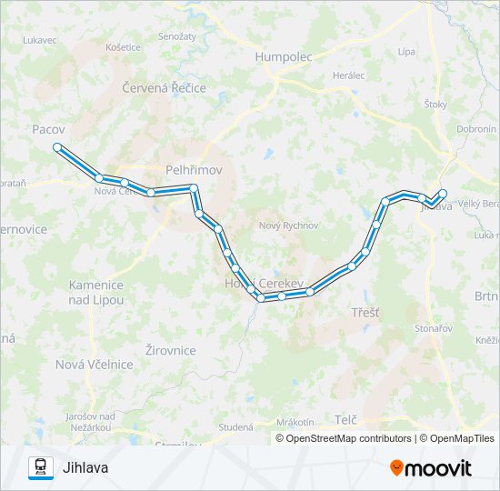Поезд OS 18404: карта маршрута