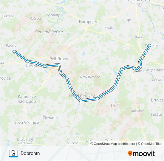 Поезд OS 18408: карта маршрута