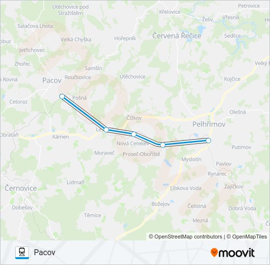 Поезд OS 18409: карта маршрута