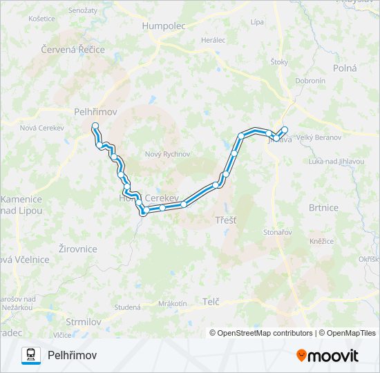 Поезд OS 18411: карта маршрута