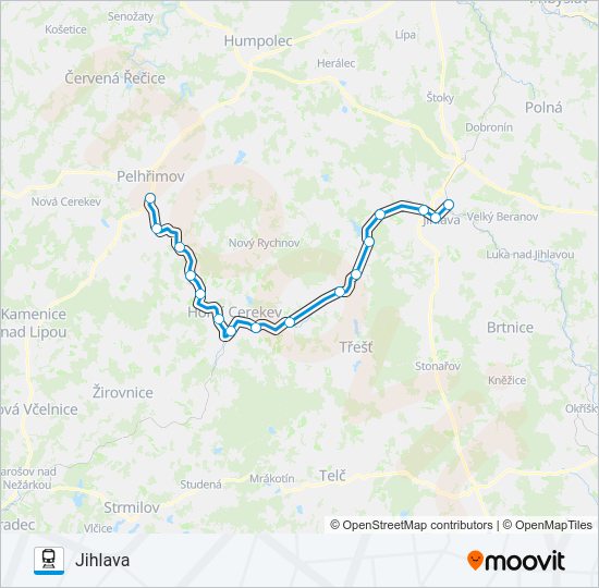 Поезд OS 18416: карта маршрута