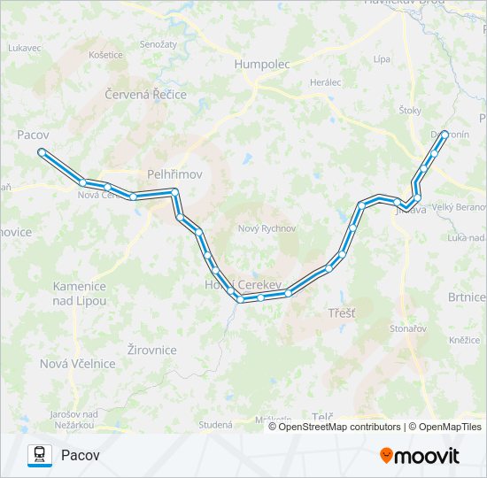Поезд OS 18417: карта маршрута