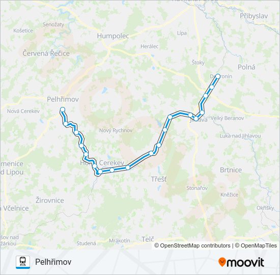 Поезд OS 18417: карта маршрута