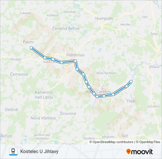 Поезд OS 18418: карта маршрута