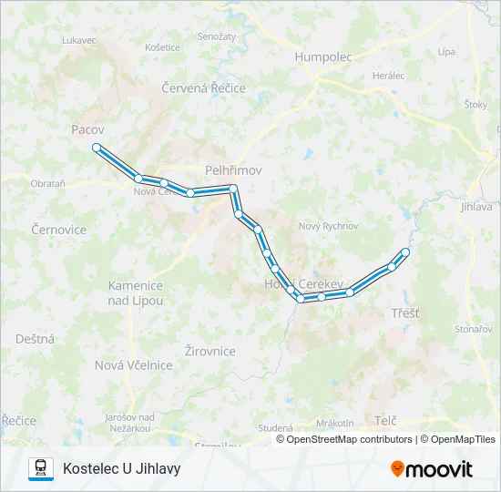 Поезд OS 18418: карта маршрута