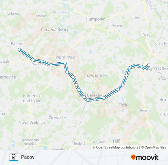 Поезд OS 18419: карта маршрута