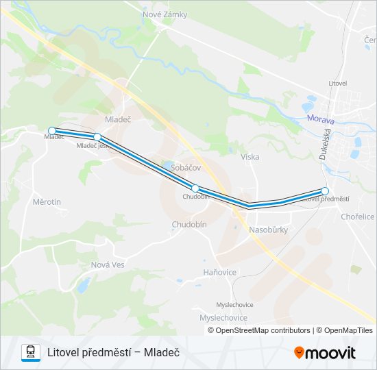 Поезд OS 23801: карта маршрута