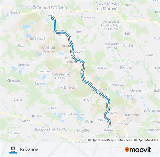 Поезд OS 24609: карта маршрута