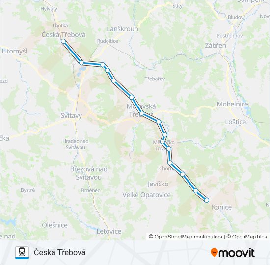 Поезд OS 24740: карта маршрута