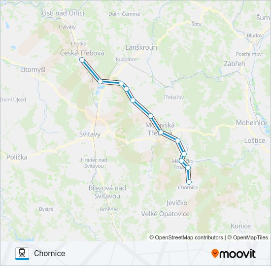 Поезд OS 24745: карта маршрута