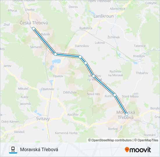 Поезд OS 24767: карта маршрута
