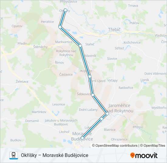 Поезд OS 24825: карта маршрута