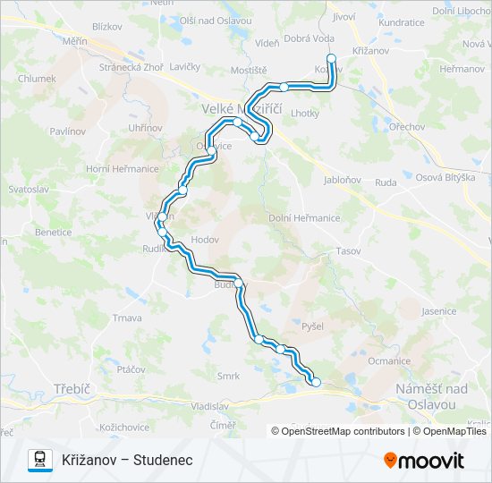 Поезд OS 24905: карта маршрута