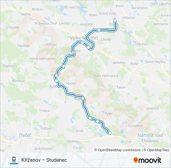 Поезд OS 24905: карта маршрута