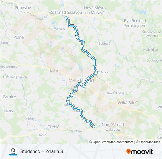 Поезд OS 24918: карта маршрута