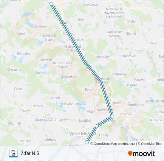 Поезд OS 24952: карта маршрута