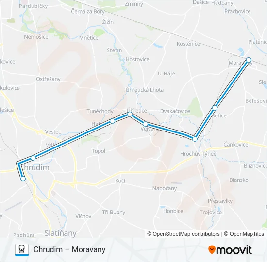 Поезд OS 25044: карта маршрута