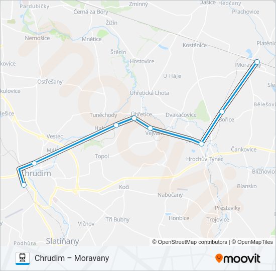 Поезд OS 25048: карта маршрута