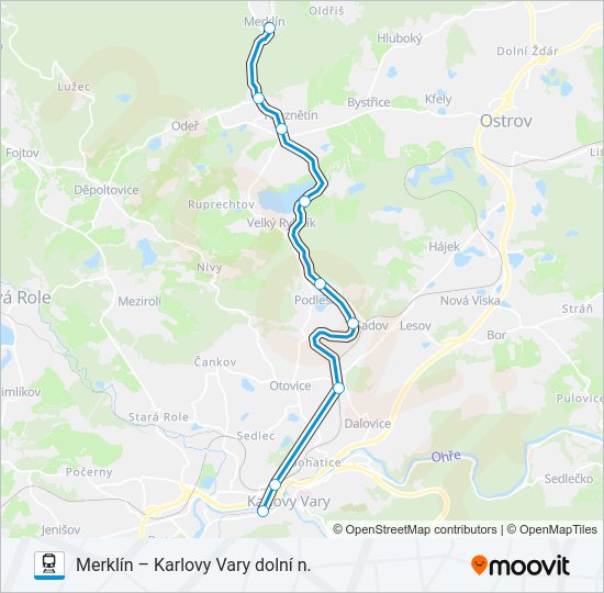 Поезд OS 27005: карта маршрута