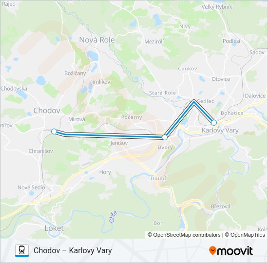 Поезд OS 27101: карта маршрута