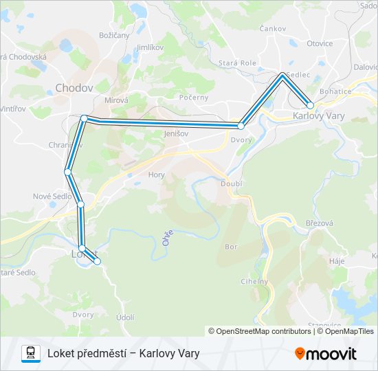 Поезд OS 27101: карта маршрута