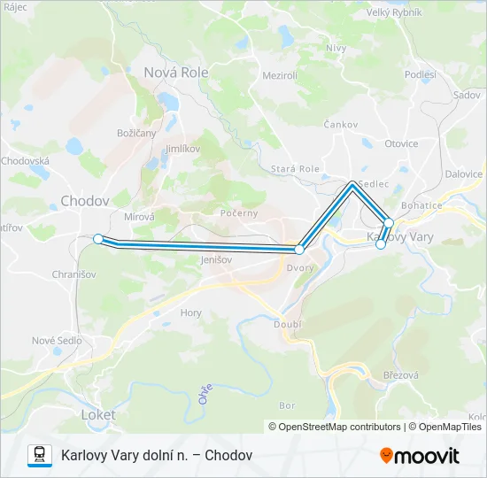 Поезд OS 27102: карта маршрута