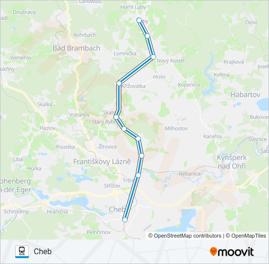Поезд OS 27213: карта маршрута
