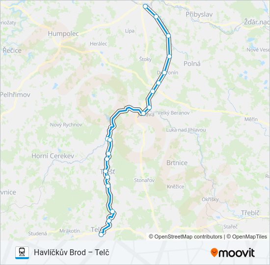 Поезд OS 28303: карта маршрута