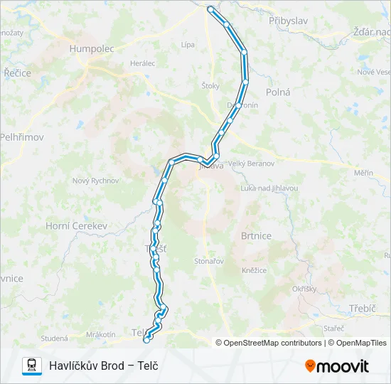 Поезд OS 28305: карта маршрута