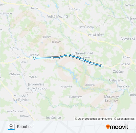 Поезд OS 104827: карта маршрута