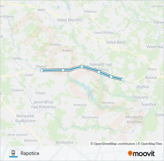 Поезд OS 104837: карта маршрута