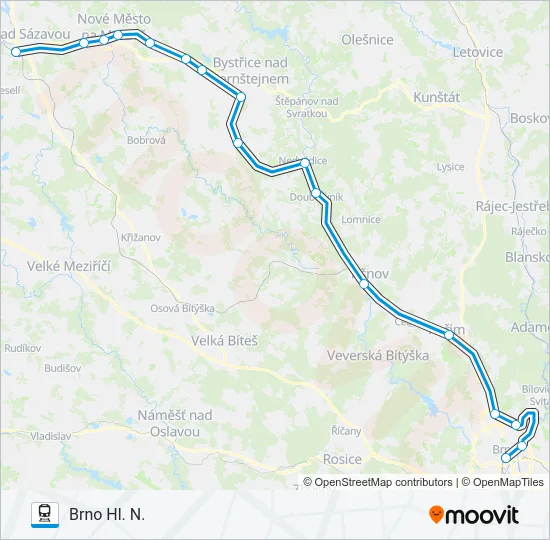 Поезд SP 101781: карта маршрута