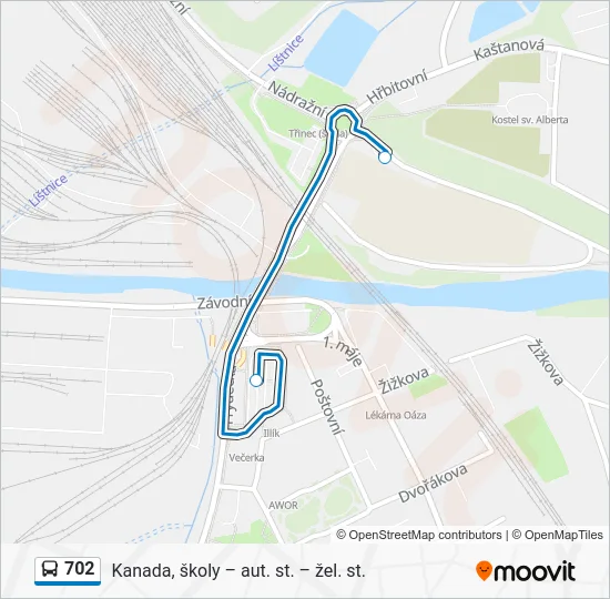 Автобус 702: карта маршрута