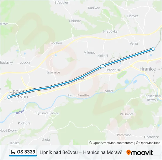 OS 3339 Bus Line Map