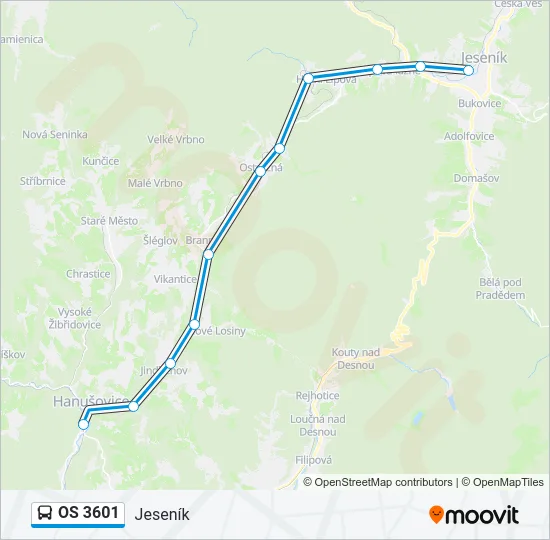 OS 3601 Bus Line Map