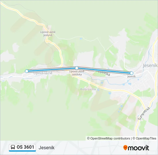 Автобус OS 3601: карта маршрута