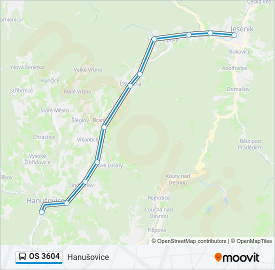 OS 3604 Bus Line Map
