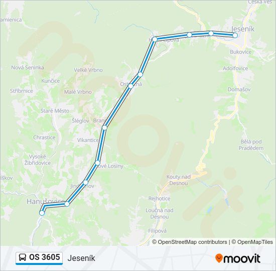 OS 3605 Bus Line Map