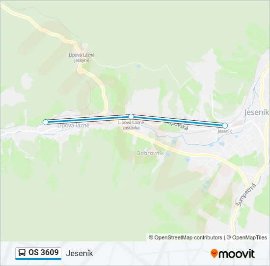 Автобус OS 3609: карта маршрута