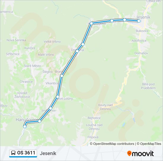 OS 3611 Bus Line Map
