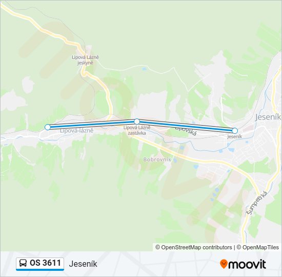 OS 3611 Bus Line Map