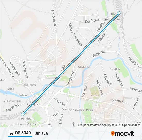 OS 8340 Bus Line Map
