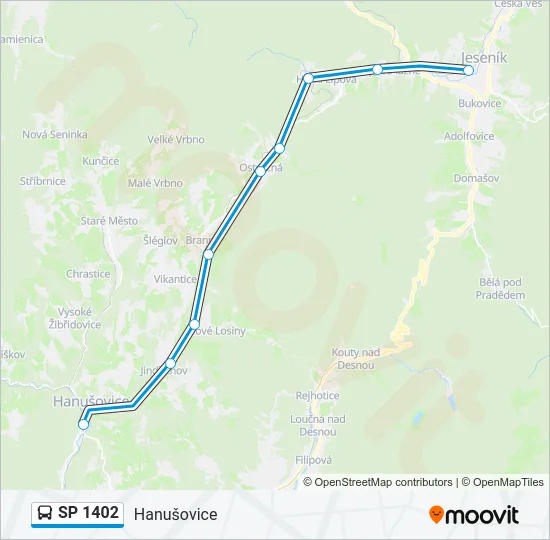 SP 1402 Bus Line Map