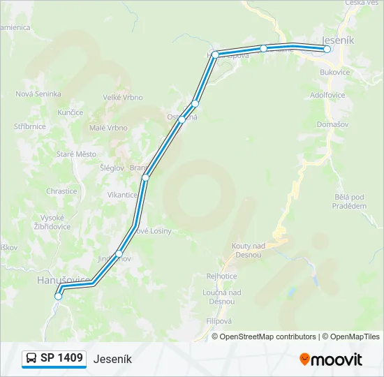 Автобус SP 1409: карта маршрута