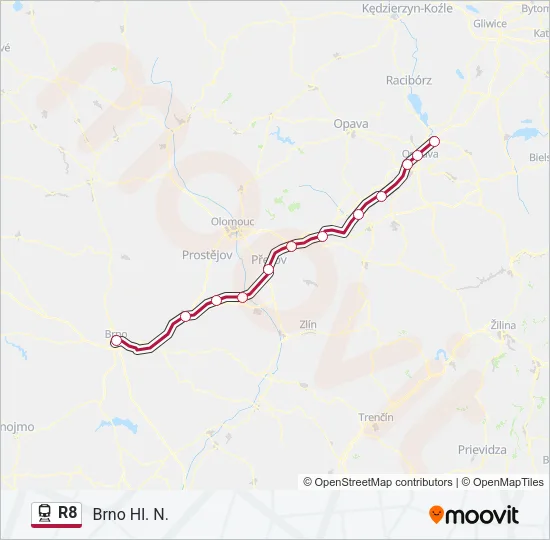 R8 Train Line Map