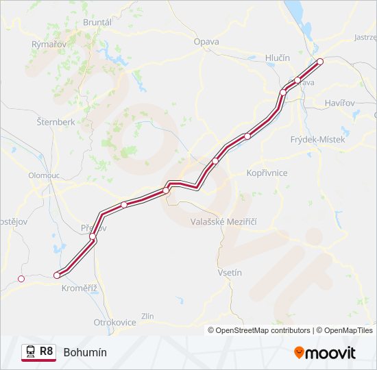 R8 Train Line Map
