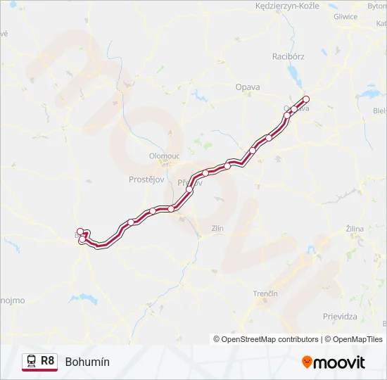 R8 Train Line Map