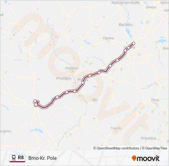 R8 Train Line Map