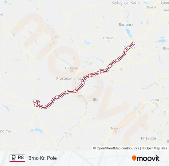 R8 Train Line Map